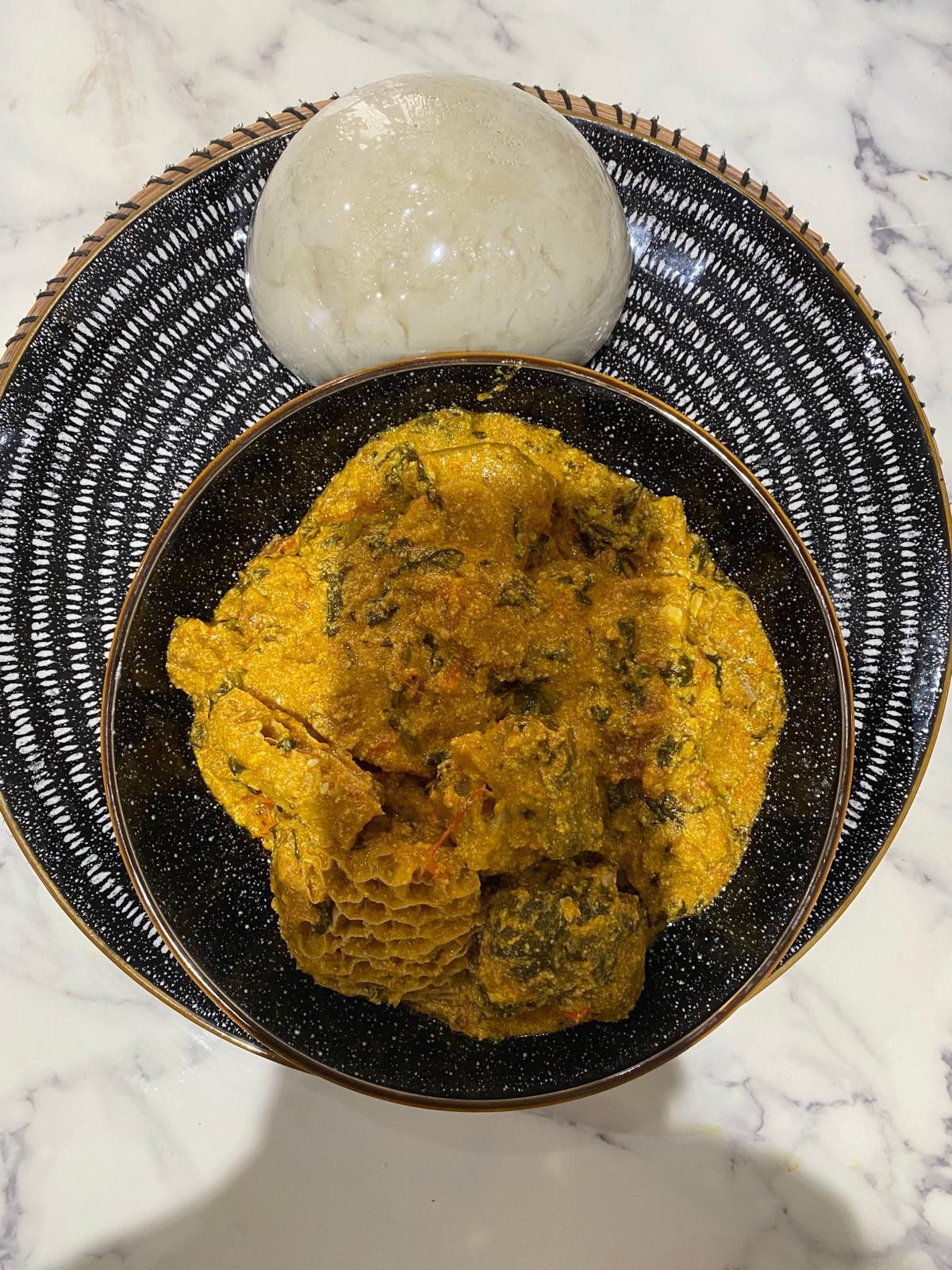 Egusi & pounded yam
