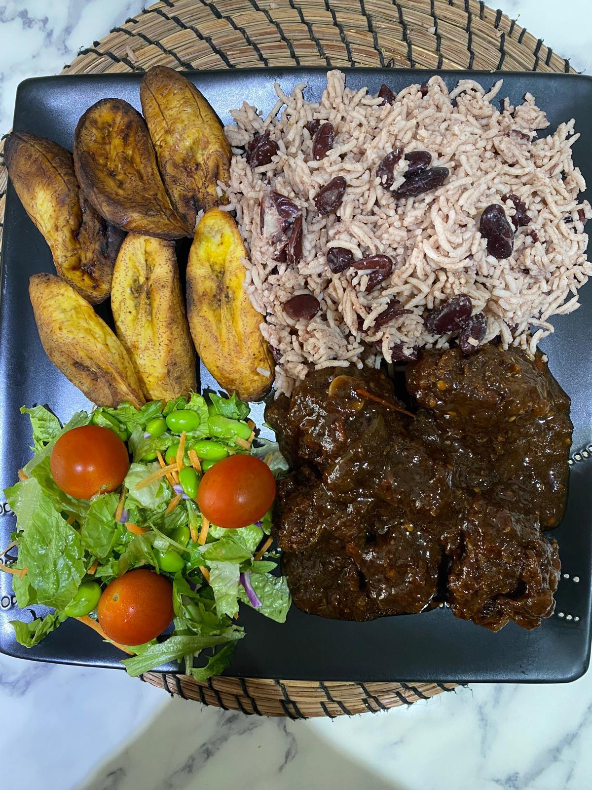 Rice and peas with oxtail